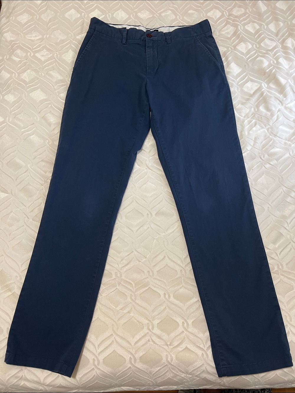 Frank + Oak Navy Straight Leg Pants